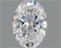 Natural Diamond 0.50 Carats, Oval with  Cut, D Color, VVS2 Clarity and Certified by GIA