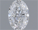 Natural Diamond 0.53 Carats, Oval with  Cut, D Color, SI1 Clarity and Certified by GIA