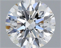 Natural Diamond 0.70 Carats, Round with Excellent Cut, E Color, VVS2 Clarity and Certified by GIA