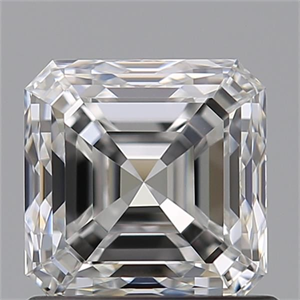 Picture of Natural Diamond 1.01 Carats, Asscher with  Cut, F Color, IF Clarity and Certified by GIA