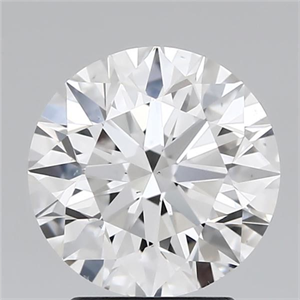 Picture of Natural Diamond 2.50 Carats, Round with Excellent Cut, D Color, VS2 Clarity and Certified by GIA