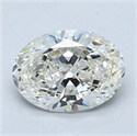 Natural Diamond 1.31 Carats, Oval with  Cut, I Color, VS1 Clarity and Certified by GIA