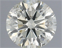 Natural Diamond 0.50 Carats, Round with Excellent Cut, N Color, I1 Clarity and Certified by IGI