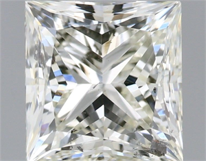 Picture of Natural Diamond 1.00 Carats, Princess with  Cut, I Color, SI2 Clarity and Certified by IGI