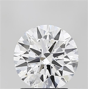 Picture of Lab Grown Diamond 2.00 Carats, Round with Ideal Cut, E Color, SI1 Clarity and Certified by IGI