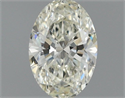 Natural Diamond 0.50 Carats, Oval with  Cut, K Color, SI2 Clarity and Certified by GIA