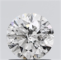 Natural Diamond 1.01 Carats, Round with Excellent Cut, F Color, I1 Clarity and Certified by GIA
