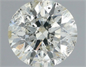 Natural Diamond 0.40 Carats, Round with Excellent Cut, H Color, I1 Clarity and Certified by IGI