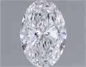 Natural Diamond 0.50 Carats, Oval with  Cut, D Color, SI1 Clarity and Certified by GIA