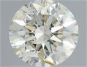 Natural Diamond 0.50 Carats, Round with Very Good Cut, L Color, I1 Clarity and Certified by IGI