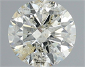 Natural Diamond 0.50 Carats, Round with Excellent Cut, L Color, I1 Clarity and Certified by IGI