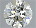 Natural Diamond 0.43 Carats, Round with Excellent Cut, I Color, I1 Clarity and Certified by IGI
