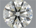Natural Diamond 0.41 Carats, Round with Excellent Cut, J Color, SI2 Clarity and Certified by IGI