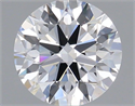 Lab Grown Diamond 1.02 Carats, Round with Ideal Cut, D Color, VVS1 Clarity and Certified by IGI