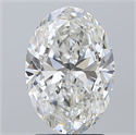 Natural Diamond 2.50 Carats, Oval with  Cut, G Color, VVS2 Clarity and Certified by GIA