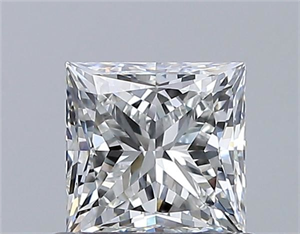 Picture of Natural Diamond 0.67 Carats, Princess with  Cut, G Color, VVS2 Clarity and Certified by GIA