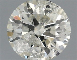 Picture of Natural Diamond 0.52 Carats, Round with Excellent Cut, K Color, I1 Clarity and Certified by IGI