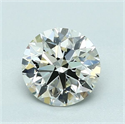 Natural Diamond 1.12 Carats, Round with Excellent Cut, J Color, VS1 Clarity and Certified by HRD