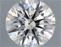 Natural Diamond 0.42 Carats, Round with Excellent Cut, H Color, SI1 Clarity and Certified by IGI
