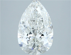 Picture of Natural Diamond 2.50 Carats, Pear with  Cut, G Color, SI2 Clarity and Certified by IGI