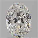Natural Diamond 1.00 Carats, Oval with  Cut, F Color, VVS2 Clarity and Certified by GIA