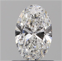 Natural Diamond 0.61 Carats, Oval with  Cut, D Color, VS2 Clarity and Certified by GIA