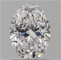 Natural Diamond 1.00 Carats, Oval with  Cut, D Color, VVS2 Clarity and Certified by GIA