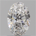 Natural Diamond 0.73 Carats, Oval with  Cut, D Color, VVS1 Clarity and Certified by GIA