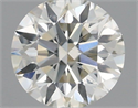 Natural Diamond 0.41 Carats, Round with Excellent Cut, J Color, SI2 Clarity and Certified by IGI