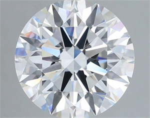Picture of Lab Grown Diamond 2.90 Carats, Round with Ideal Cut, E Color, VVS2 Clarity and Certified by IGI
