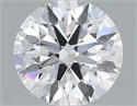 Lab Grown Diamond 1.08 Carats, Round with Ideal Cut, D Color, VVS2 Clarity and Certified by IGI