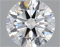 Natural Diamond 0.70 Carats, Round with Excellent Cut, D Color, VVS2 Clarity and Certified by GIA