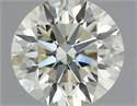 Natural Diamond 0.70 Carats, Round with Excellent Cut, M Color, VVS2 Clarity and Certified by IGI