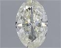 Natural Diamond 0.90 Carats, Oval with  Cut, L Color, SI2 Clarity and Certified by GIA