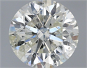 Natural Diamond 1.01 Carats, Round with Very Good Cut, K Color, I1 Clarity and Certified by IGI