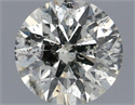 Natural Diamond 0.44 Carats, Round with Excellent Cut, J Color, I1 Clarity and Certified by IGI