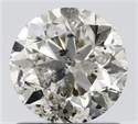 Natural Diamond 1.00 Carats, Round with Very Good Cut, K Color, I1 Clarity and Certified by IGI