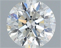 Natural Diamond 0.90 Carats, Round with Excellent Cut, H Color, VVS2 Clarity and Certified by GIA