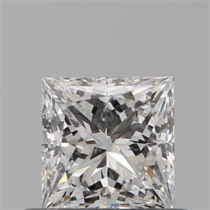 Picture of Natural Diamond 0.47 Carats, Princess with  Cut, E Color, VS2 Clarity and Certified by GIA