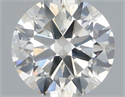 Natural Diamond 0.42 Carats, Round with Excellent Cut, J Color, SI1 Clarity and Certified by IGI