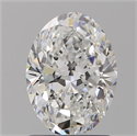 Natural Diamond 1.20 Carats, Oval with  Cut, F Color, SI1 Clarity and Certified by GIA