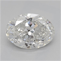 Natural Diamond 1.70 Carats, Oval with  Cut, G Color, SI2 Clarity and Certified by GIA