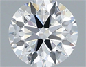 Lab Grown Diamond 1.07 Carats, Round with Ideal Cut, D Color, VS1 Clarity and Certified by IGI