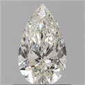 Natural Diamond 0.53 Carats, Pear with  Cut, H Color, VVS1 Clarity and Certified by GIA
