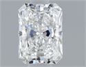 Natural Diamond 0.52 Carats, Radiant with  Cut, F Color, VVS2 Clarity and Certified by GIA