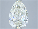 Natural Diamond 3.01 Carats, Pear with  Cut, J Color, SI1 Clarity and Certified by IGI