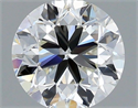 Natural Diamond 0.90 Carats, Round with Very Good Cut, H Color, VVS1 Clarity and Certified by IGI