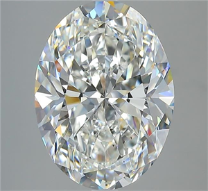Picture of Natural Diamond 5.59 Carats, Oval with  Cut, H Color, VS2 Clarity and Certified by GIA