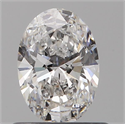 Natural Diamond 0.58 Carats, Oval with  Cut, E Color, VVS2 Clarity and Certified by GIA