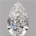 Natural Diamond 0.58 Carats, Pear with  Cut, D Color, VVS1 Clarity and Certified by GIA